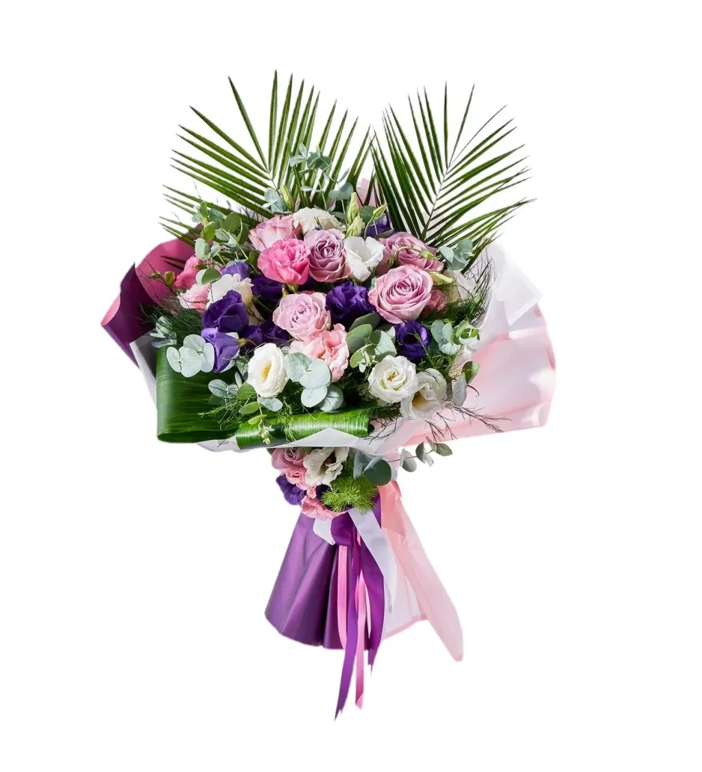 Premium Renkli Gül Buketi